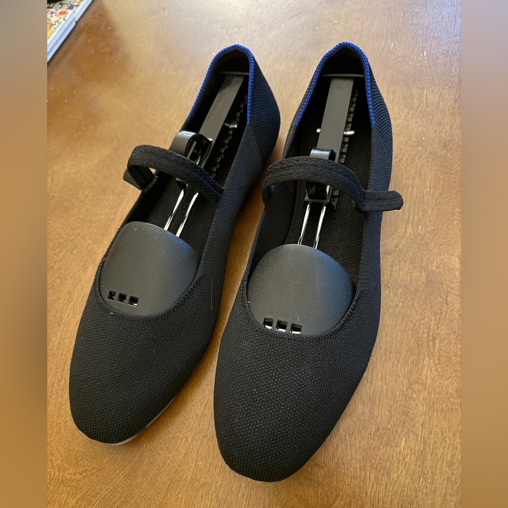 Rothy’s square toe Mary Jane, black